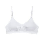 Penkiiy Sports Bras for Women 3-Pack Women Sexy Top Bra Wire Free Underwears Base Vest Style Sports Lingerie White Bras